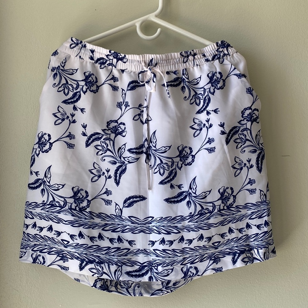 Blue and white skirt